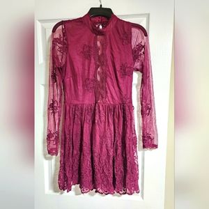 Forever 21 Burgundy Formal Dress